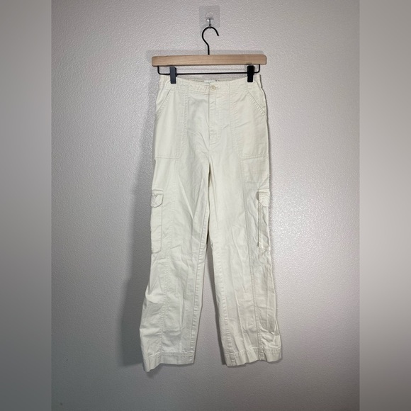 ABERCROMBIE & FITCH Relaxed Cargo Pant Cream Ivory Khaki 25L18 - Picture 2 of 9